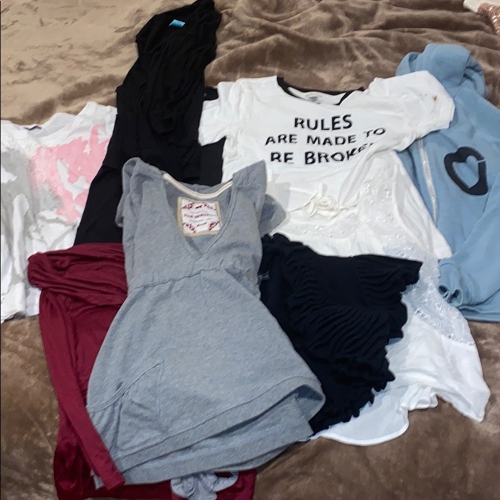 Bundle of Women’s cardigan, sweaters, long and short sleeve shirts